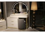 Set Di Tavolini Da Toilette Console Specchio Camera Da Letto Design Sgabello 3 Pezzi. Nuovo