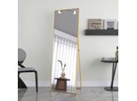 Fortuna Lai Specchio A Figura Intera Con Cornice In Metallo Dorato 162X53Cm, Hd Grande Specchio Guardaroba Specchio Alto Rettangolare Per Soggiorno O Spogliatoio, Oro