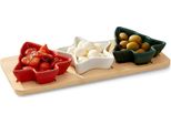 Ciotole Per Snack In Porcellana Su Vassoio 4 El.