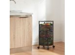 Carrello 'Steigen' Carrello Portavivande A 3 Livelli 59,5XØ33Cm Nero