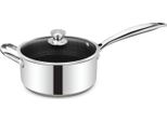 Pentola Per Salse Cheffinger 20Cm In Acciaio Inox 18/10 A Nido D'ape Con Coperchio