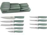 Michelino Pratico Set Di Coltelli Da 10 Pezzi: Serie Alythia Per Cucine Ordinate Verde