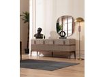 Set Sala Da Pranzo Mobili Sala Da Pranzo Beige Credenza Di Lusso Specchio Di Vetro Jvmoebel