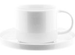 Mulex Set 12 Tazze Da Moka Con Piattino In Porcellana Set Da Moka 100 Ml Bianco