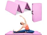 Tappetino Morbido Da Pavimento Costway 240 X 120 X 5 Cm, Tappetino Da Ginnastica Pieghevole, Tappetino Da Yoga Con Chiusura In Velcro E 2 Maniglie Per Il Trasporto, Tappetino Da Palestra, Tappetino Pieghevole, Tappetino Fitness Per Ginnastica, Yoga, Allenamento In Casa
