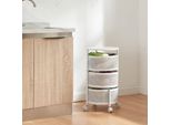 Carrello Di Servizio 'Steigen' A 3 Livelli 59,5XØ33Cm Bianco