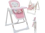 Baby Vivo 3In1 Seggiolone / Sdraietta Per Bambini Regolabile In Altezza - Lulu In Rosa