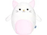 Squishbrubies Kira Il Gatto - Peluche Di 35 Cm - Peluche Morbidissimo - Gattino Di Peluche Da Coccolare, Regalare E Collezionare - Bianco E Rosa
