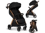Passeggino Lionelo Ingrid Fino A 22 Kg Da 6 Mesi A 4 Anni Grandi Ruote Girevoli A 360° - Nero