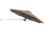 Costway Ombrellone Da Giardino 250 Cm Ombrellone Pieghevole Inclinazione E Altezza Regolabile Marrone