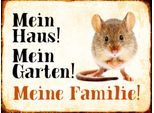 Vianmo Insegna In Legno 30X40 Cm Tiere Maus Mein Haus Garten Familie