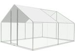 Recinto Per Polli Ruspanti Yakimz 3X3X2M - Pollaio In Metallo 9 M² Con Porta E Serratura