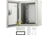 Vevor Scatola In Acciaio Nema, 10 X 8 X 6" Scatola Per Interruttori In Acciaio Nema 4X, Impermeabile E Antipolvere IP66, Scatola Di Connessione Elettrica Per Uso Esterno/Interno, Con Piastra Di Montaggio"