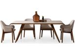 Set Da Pranzo Esclusivo Marrone Tavolo Da Pranzo 6X Sedie Sedie Imbottite 7Pz
