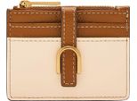 Fossil Portacarte Vada Zip Card Case Bone / Brown Avorio