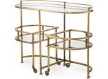Casa Padrino Carrello Di Servizio In Ottone Vintage 105 X 50 X H. 82 Cm - Carrello Per Ristorazione Hotel - Accessori Per Ristorazione Hotel - Mobili
