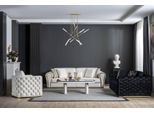 Suite Soggiorno Lusso Tre Posti Poltrona Design Bianco Set 3Pcs
