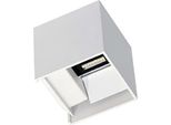 Applique A Led Bianca Da Parete IP54 6,8W Con Alette Regolabili 3000K