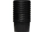 Secchio Benbow Con Coperchio 0,5L X10 Nero - Sicuro Per Gli Alimenti, Robusto, Ermetico, A Prova Di Perdite, Inodore - Secchio In Plastica Con Manico - Vuoto