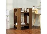 The Living Store Libreria/Divisorio Per Ambienti Marrone Miele 41X35X57Cm In Legno Di Pino Massiccio