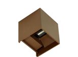 Applique A Led Corten Da Parete IP54 6,8W Con Alette Regolabili 4000K
