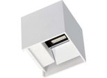Applique A Led Bianca Da Parete IP54 6,8W Con Alette Regolabili 4000K