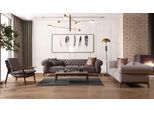 Set Di Divani Grigi Per Il Soggiorno, Lusso 4 Posti, Design 3 Posti, Poltrona Elegante