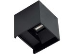 Applique A Led Nera Da Parete IP54 6,8W Con Alette Regolabili 3000K