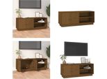 Mobile Tv Vidaxl Miele Marrone 105X34X40 Cm In Legno Di Pino Massiccio - Mobile Tv - Mobile Tv - Mobile Tv - Porta Tv