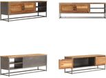 Mobile Tv Vidaxl Teak Riciclato E Acciaio 120 X 30 X 40 Cm - Mobile Tv - Mobili Tv - Mobile Tv - Mobile Tv