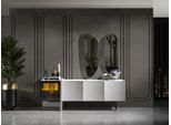 Gruppo Credenza Specchio Cassettiera Legno Sala Da Pranzo Moderna Design Bianco Nuovo Jvmoebel