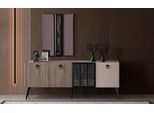 Set Da Pranzo Credenza + 1X Specchio 2 Pz. Gruppo Jvmoebel
