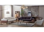 Set Di Divani Multicolore Poltrona Imbottita Di Lusso Bianca Di Design A 3 Posti