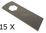 15 X Lame Per Scarificatore Per Vertilux V 32 El, Mtd V 34, 742-0825 A - Acciaio Hq
