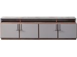 Soggiorno Credenza Tavolo Tv Rtv Lowboard Grigio Legno Jvmoebel