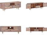 Mobile Tv Vidaxl 118X30X40 Cm In Legno Massiccio Di Acacia - Mobile Tv - Mobile Tv - Mobile Tv In Legno - Mobile Tv