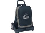 Zaino Scuola Con Ruote Kappa Dark Navy Grey Navy Blue 32 X 44 X 16 Cm