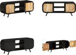 Vidaxl Mobile Tv 110X30X45 Cm Legno Di Mango Grezzo - Mobile Tv - Mobile Tv - Mobile Tv In Legno - Mobili Tv In Legno