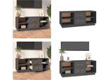Vidaxl Mobile Tv Grigio 100X34X40 Cm In Pino Massiccio - Mobile Tv - Mobile Tv - Mobile Tv - Supporto Tv