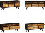 Vidaxl Mobile Tv In Legno Massiccio Di Mango 120 X 30 X 50 Cm - Porta Tv - Porta Tv - Mobile Tv - Mobili Tv