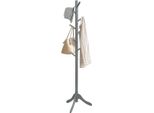 Appendiabiti Costway 175 Cm Con 8 Ganci, Appendiabiti Regolabile In Altezza A Forma Di Albero In Legno Grigio