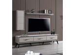 Elegante Mobile Basso Per Tv A 3 Ante Moderno Armadio A Muro Scaffale Di Design Jv Moebel