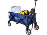 Carrello Manuale Pieghevole Fch Carrello Da Trasporto Carrello Per Attrezzature | Pieghevole | Pneumatici In Gomma Piena | Capacità Di Carico Fino A 100 Kg Carrello Da Trasporto Carrello Da Giardino, Blu