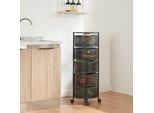 Carrello 'Steigen' Carrello Portavivande A 5 Livelli 89,5XØ33Cm Nero