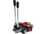 Vevor 2 Valvola Idraulica A Leva Valvola A Leva Manuale, 11GPM Valvola Di Controllo Direzionale Regolabile, 6,3 Kg Valvola Idraulica Regolabile