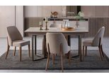 Sala Da Pranzo Set Da Pranzo Zona Pranzo Tavolo Sedie Legno Grigio Jvmoebel