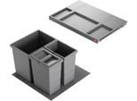 Cestino Hailo 3301631 Allegro 345 Inserto 2X8+18 L Grigio Scuro