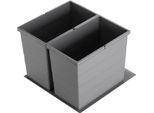 Cestino Hailo 3301752 Allegro 350 Inserto 2X 28 Litri Grigio Scuro
