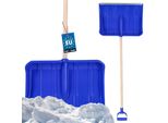 Kotarbau® Pala Da Neve In Plastica 40 X 50 Cm Pala Da Neve In Legno Manico Ergonomico 136 Cm Blu Pala Da Neve Con Attacco In Alluminio Attrezzatura Per Sgombero Neve Pala Da Neve Pale Da Neve Paletta Da Neve