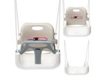 Altalena Per Bambini Coil, Altalena Per Bambini, Seggiolino 3In1 Regolabile E Con Seggiolino Da Giardino Con Schienale E Cintura Di Sicurezza, Beige